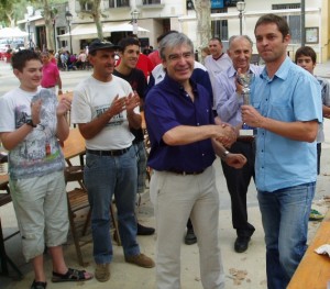 L'Alcalde (a l'esquerra) i Josep Maria Pitarque